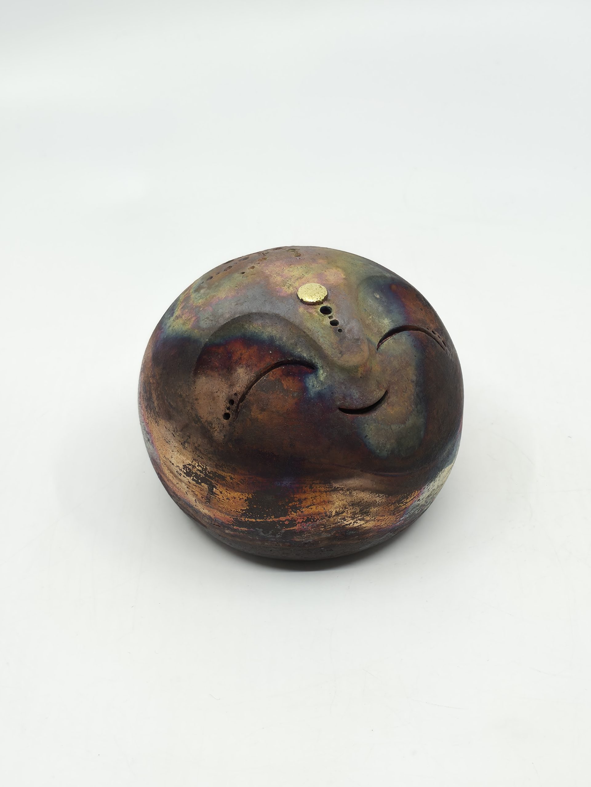kôgui raku turquoise - sculpture matthieu mary