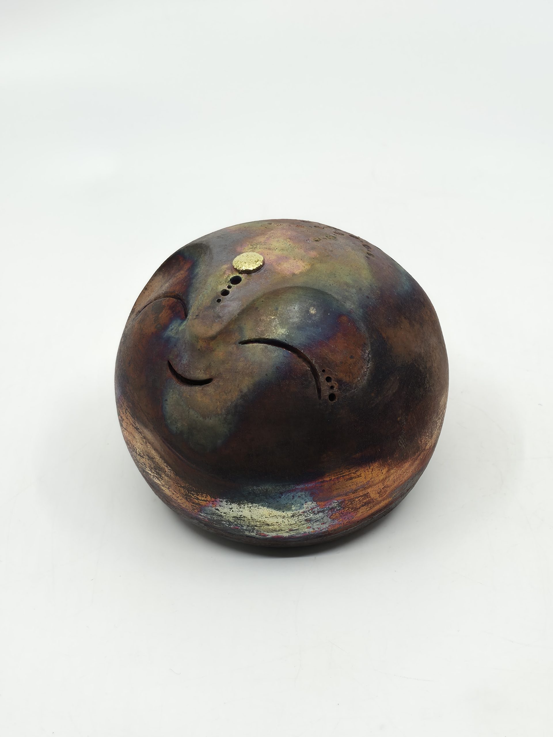 kôgui raku cuivré - sculpture matthieu mary